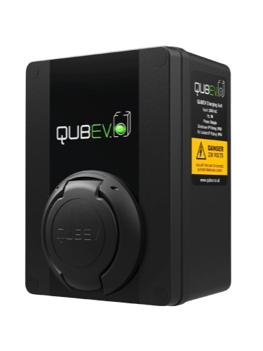 QUBEV charger leaning to the left